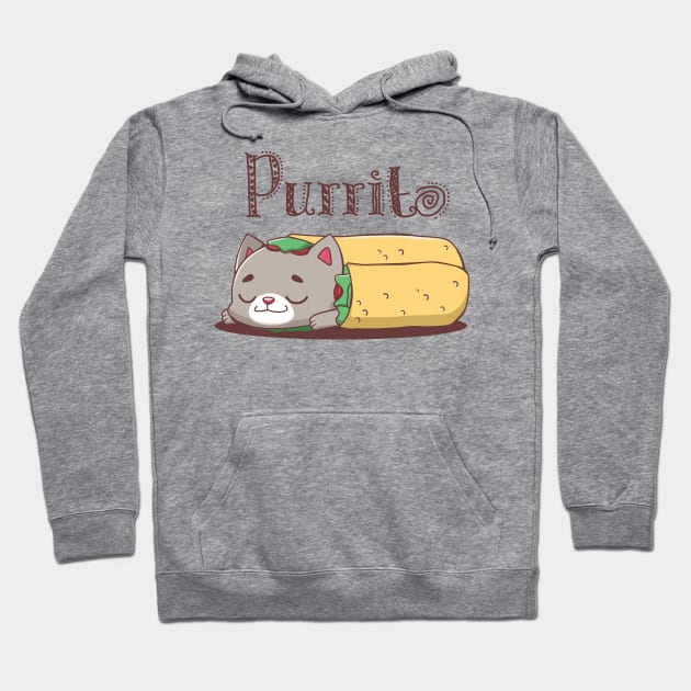 Purrito pun design Hoodie by GazingNeko